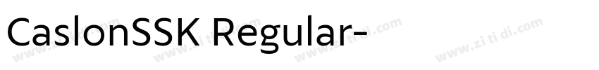 CaslonSSK Regular字体转换